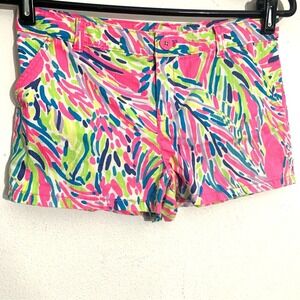 Lilly Pulitzer Girls Callahan Shorts Hot Pink summer adjustable EUC size 12